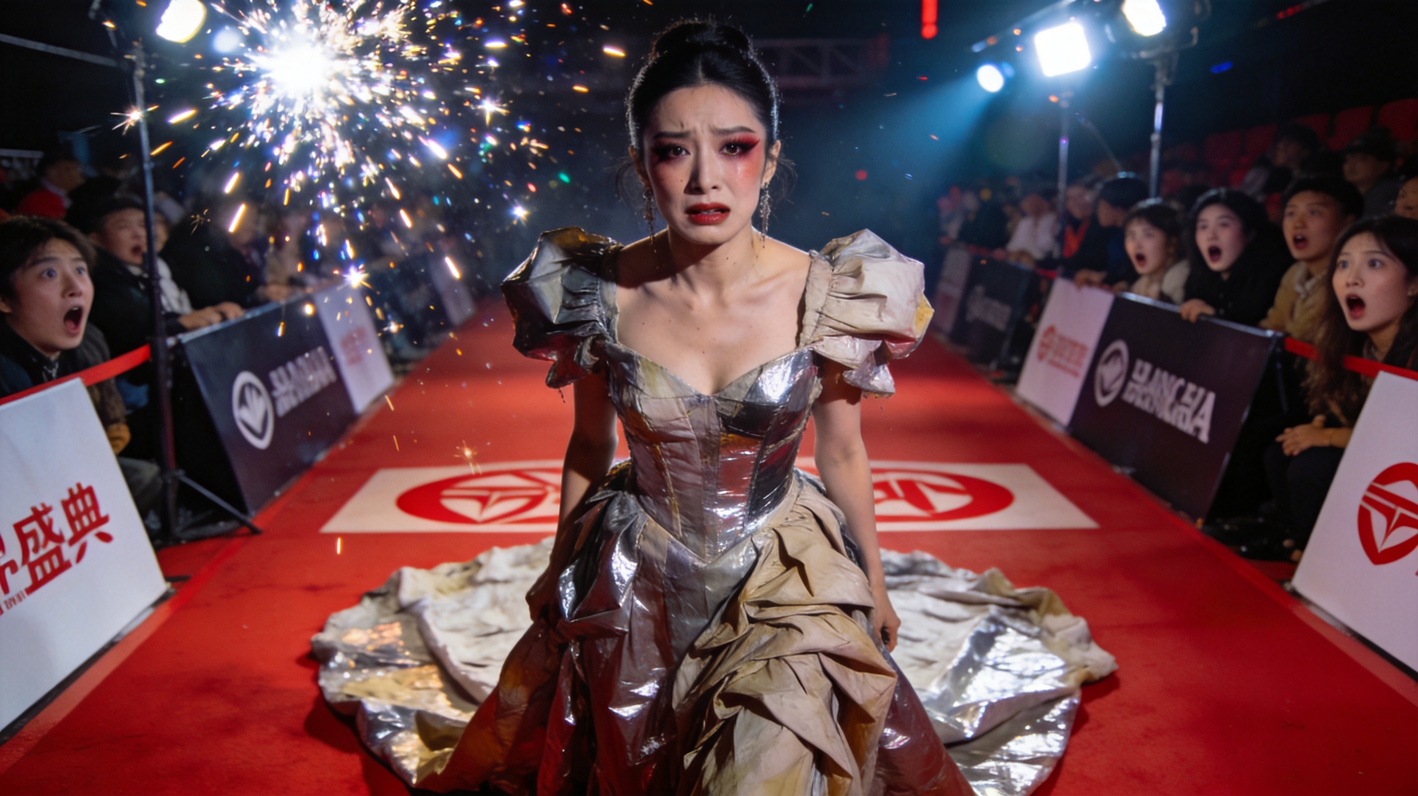 女星红毯造型翻车